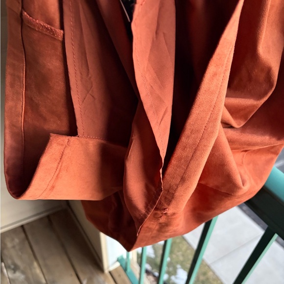 🆕✨ Tahari ASL Walnut Brown Faux Suede Sheath Dress Size 6 Gold Tie Career Midi - Picture 13 of 17